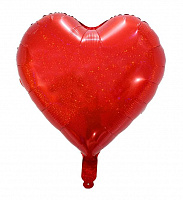 K 18" сердце Красное Red Фольгированое